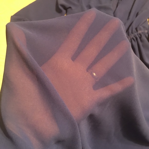 Bright Blue Sheer Dress or Bathing Suit Cover - Picture 5 of 6